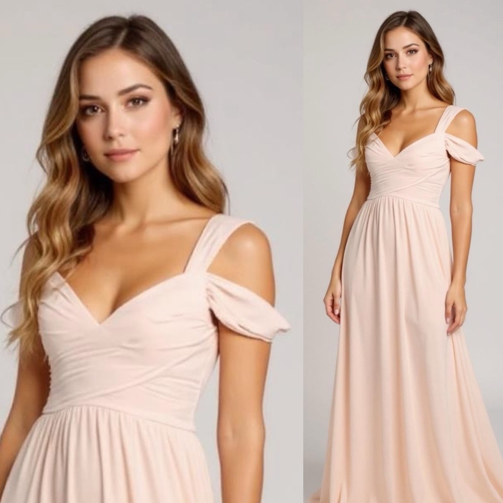 Lulus Make Me Move Blush Pink Prom Party Wedding Flowy Maxi Dress